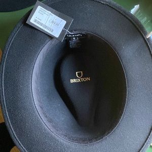 Black small Brixton messer fedora